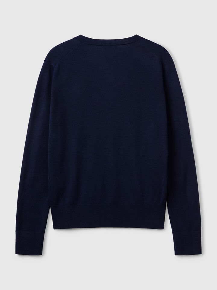 V NECK SWEATER L/S Mujer image number 5